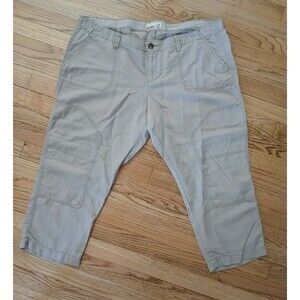 Old Navy Women's Linen Cotton Blend Capri Pants Size 18 Comfy Pockets